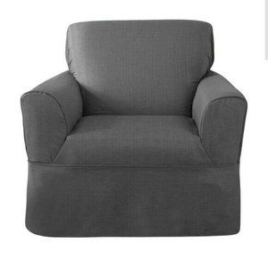 New Sure Fit Bayside Chair Slipcover Slate